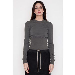 SOLD • RICK OWENS • SS14 Geo Cropped Sweatshirt L